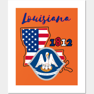 State of Louisiana USA Posters and Art